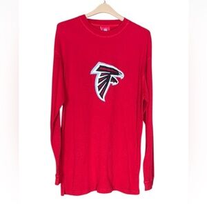 NFL Atlanta Falcons Red Long Sleeve Waffle Weave Thermal Shirt Size XL